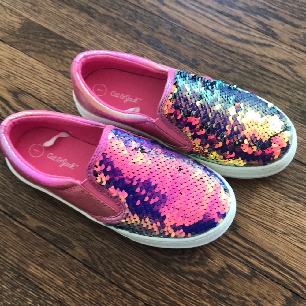 Cat & Jack flip sequin sneakers NWOT